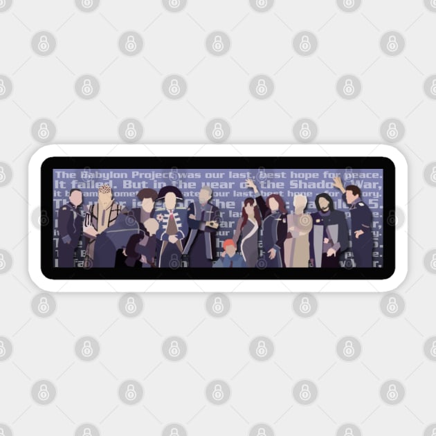 Babylon 5 Cast Portrait Sticker by NatLeBrunDesigns